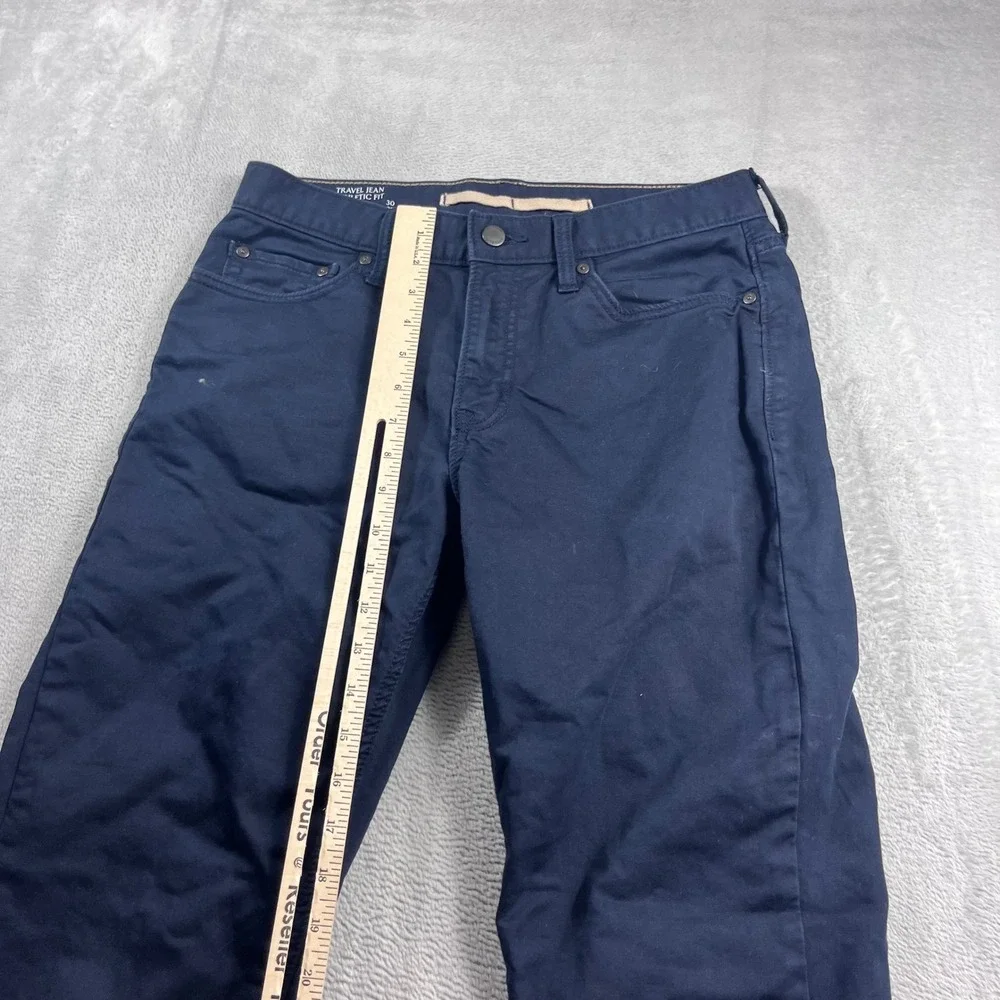Banana Republic Travel Jean Athletic Fit Navy Blue Mens 30x32 Pants